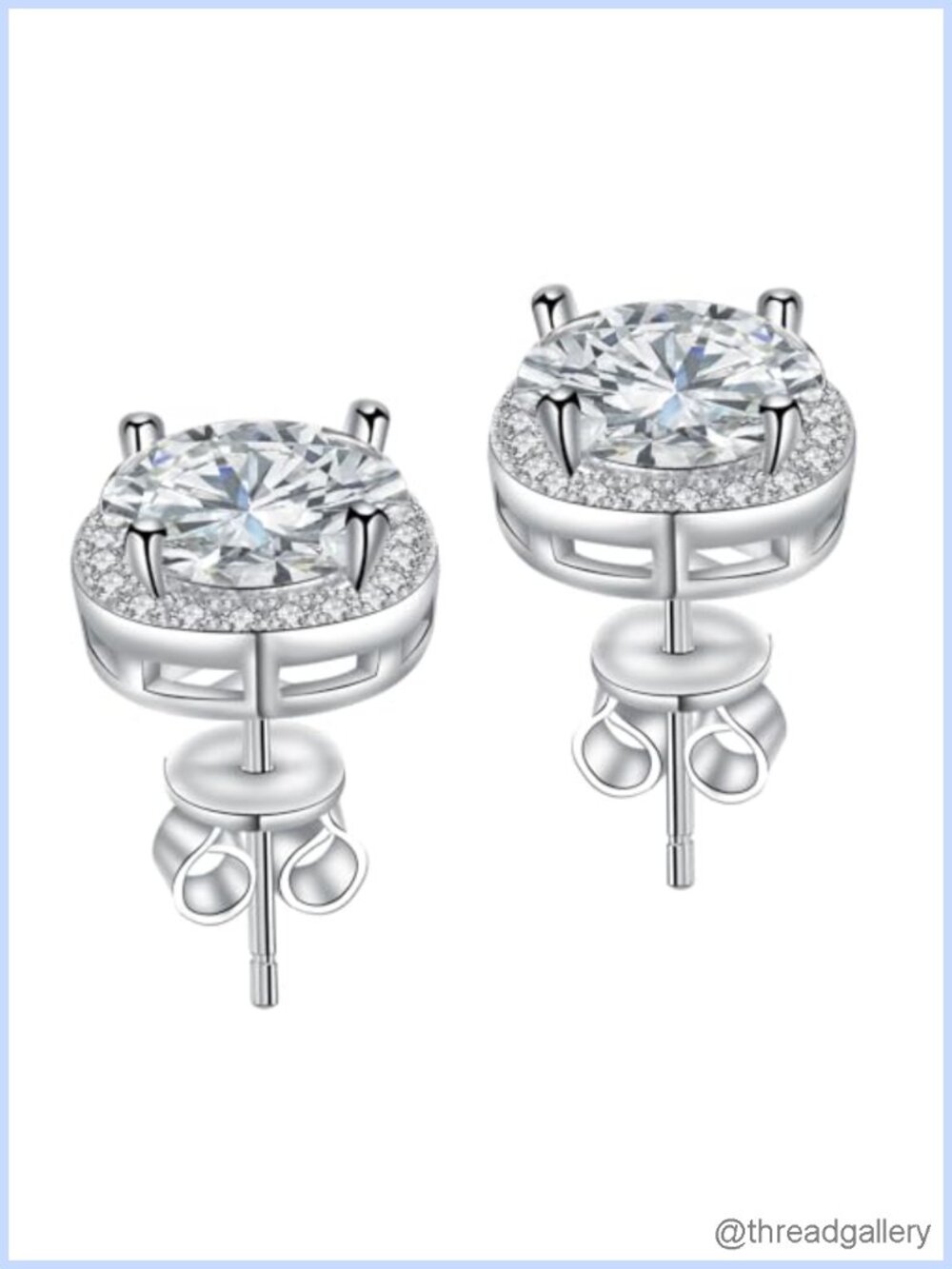 Moissanite Stud Earrings S925 Sterling Silver 1.5CT Round Cut VVS1 D Color